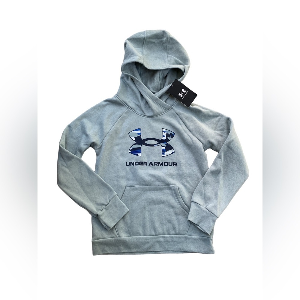 Under Armour NWT Size Youth Medium, 10-12, Girls' Rival Fleece Big Logo Hoodie